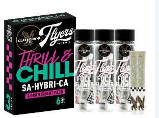Claybourne Co. - [CLAYBOURNE] FLYERS 6PK PREROLLS - 3G - THRILL AND CHILL (H) Main Image