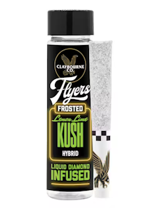 CLAYBOURNE CO. - [CLAYBOURNE CO.] FROSTED 2 PACK PREROLLS - 1G - LEMON LIME KUSH (H)