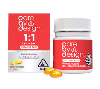 CARE BY DESIGN - [CARE BY DESIGN] CBD SOFT GELS - 1:1 - 30CT