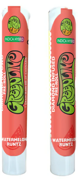 Greenline - [GREENLINE] INFUSED PREROLL - 1G - WATERMELON RUNTZ (IH) Main Image