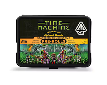 TIME MACHINE - [TIME MACHINE] PREROLL 7 PACK - 3.5G - STARBERRY COUGH (S)