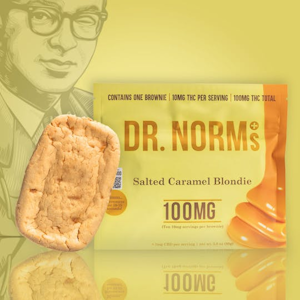 DR. NORM’S - [DR. NORM'S] EDIBLE - 100MG - SALTED CARAMEL BLONDIE (H)