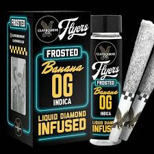 Claybourne Co. - [CLAYBOURNE] FROSTED FLYERS 5 PACK PREROLLS - 2.5G - BANANA OG (I) Main Image