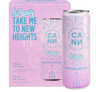 CANN - [CANN] THC DRINK 4 PACK - 5MG - GRAPEFRUIT ROSEMARY HI BOY (H)