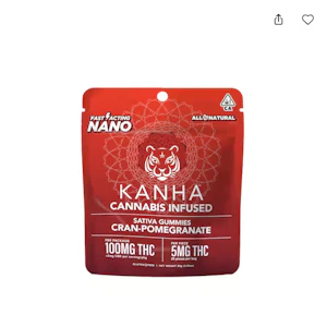 KANHA - [KANHA] THC GUMMY - 100 MG - NANO - CRAN POMEGRANATE (S)
