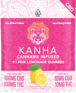 KANHA - [KANHA] CBD GUMMIES - 1:1 - PINK LEMONADE