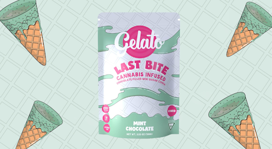GELATO - LAST BITE MINT CHOCOLATE FILLED CONES 10CT. ADULT-USE