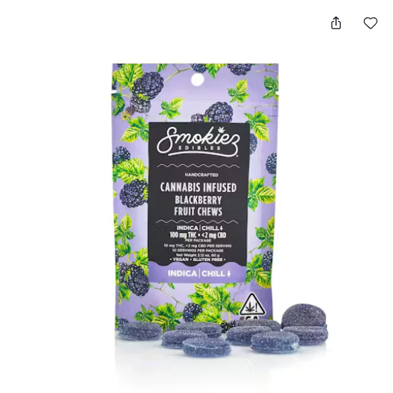SMOKIEZ - [Smokiez] Fruit Chews - 100mg -  Sweet Blackberry (I)  Main Image