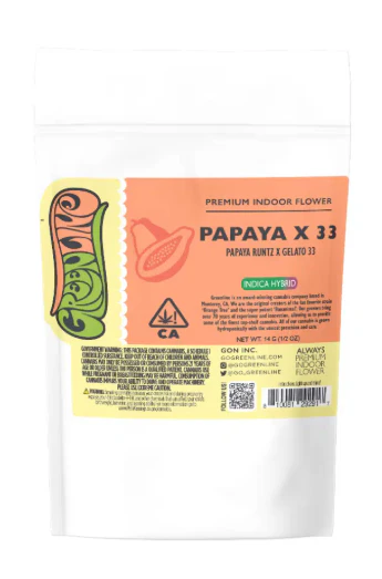 Greenline - [GREENLINE]  FLOWER - 14G - PAPAYA X 33 (IH) Main Image