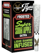 [CLAYBOURNE] FROSTED FLYERS 5 PACK PREROLLS - 2.5G - SUPER SOUR APPLE (S)