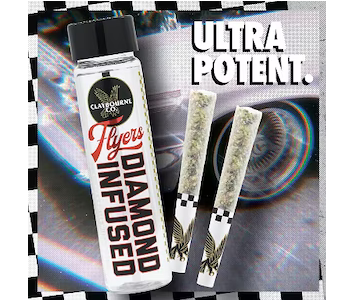 CLAYBOURNE CO. - [CLAYBOURNE CO.] FROSTED 2 PACK PREROLLS - 1G - DURBAN POISON (S)