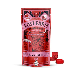 KIVA - Lost Farm Strawberry Live Resin Chews