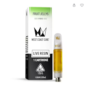[WEST COAST CURE] LIVE RESIN VAPE CARTRIDGE - 1G - FRUIT JELLYS (H)