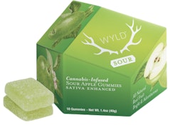 [WYLD] THC GUMMY - 100MG - SOUR APPLE (S)