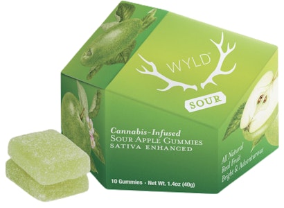 WYLD - [Wyld] Gummies - 100mg - Sour Apple (S)