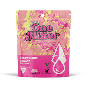 TRUE NORTH COLLECTIVE - STRAWBERRY BANANA ONE HITTER VEGAN GUMY ADULT-USE