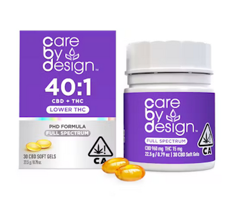 CARE BY DESIGN - [CARE BY DESIGN] CBD SOFT GELS - 40:1 - 30CT