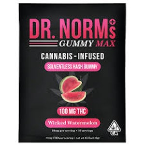 DR NORMS - [Dr. Norms] Solventless MAX Gummy - 100mg - Wicked Watermelon (I)