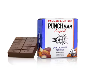 PUNCH EDIBLES & EXTRACTS - [PUNCH] THC CHOCOLATE - 100MG - DARK CHOCOLATE ALMOND (H)