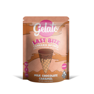 GELATO - LAST BITE MILK CHOCOLATE CARAMEL FILLED CONES 10CT. ADULT-USE