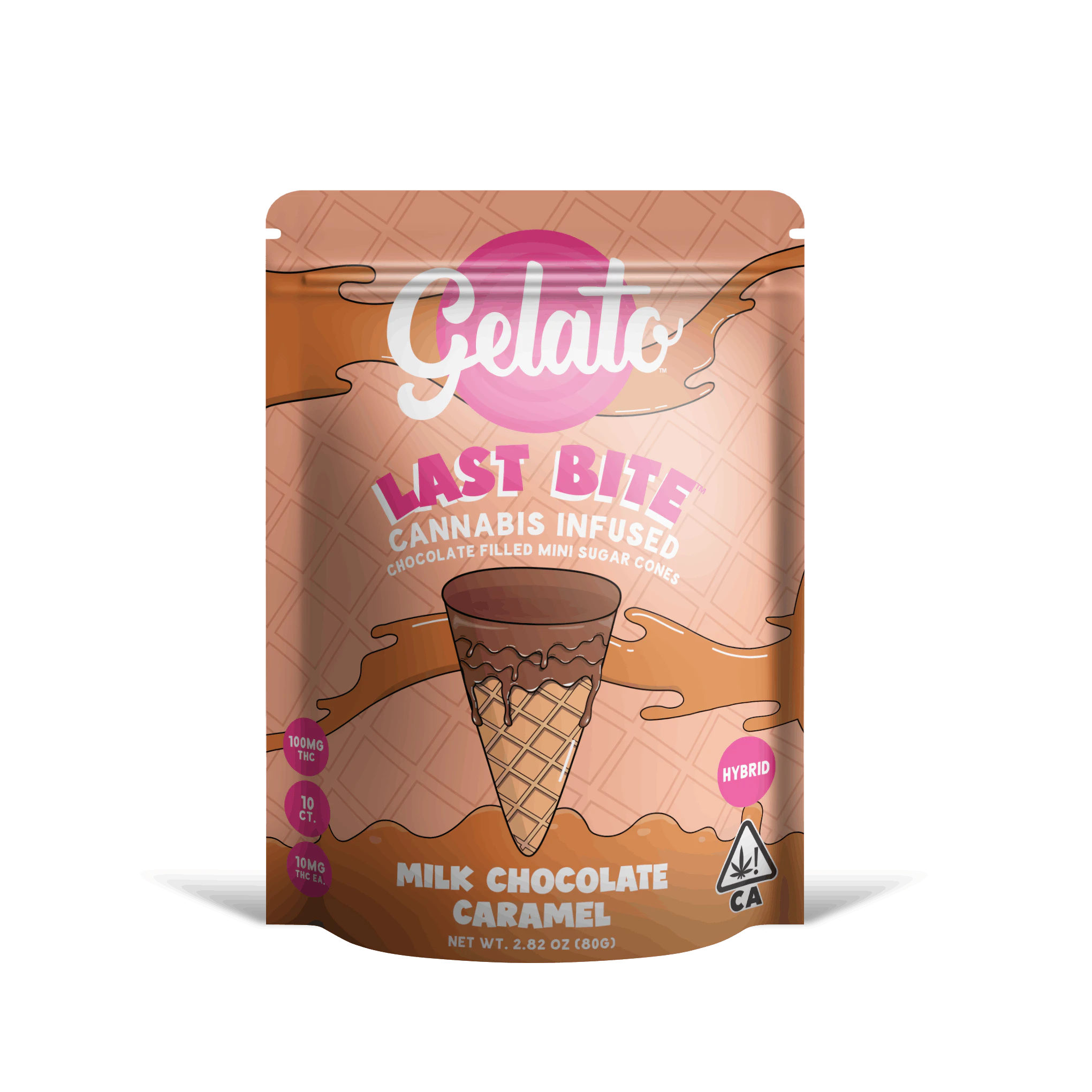 Gelato - LAST BITE MILK CHOCOLATE CARAMEL FILLED CONES 10CT. ADULT-USE Main Image