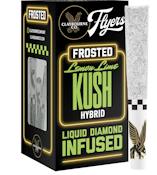 [CLAYBOURNE] FROSTED FLYERS 5 PACK PREROLLS - 2.5G - LEMON LIME KUSH (H)