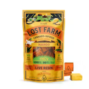 LOST FARM - [Lost Farm] Live Resin Chews - 150mg - Mango x Jack Herer 2:1 (THC:THCV)