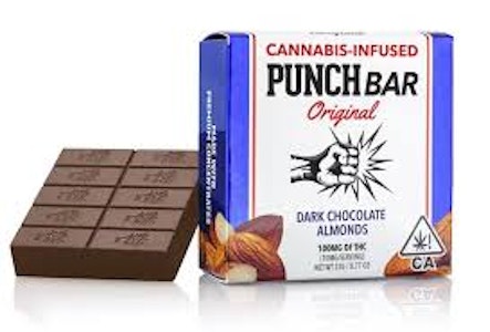 Punch - [PUNCH] THC CHOCOLATE - 100MG - DARK CHOCOLATE ALMONDS (H)