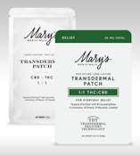 [MARY'S MEDICINALS] THC:CBD RELIEF PATCH - 10MG:10MG - 1 COUNT