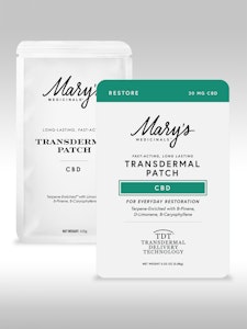 Mary's Medicinals - [MARY'S MEDICINALS] CBD TRANSDERMAL PATCH - 20MG - CBD RESTORE