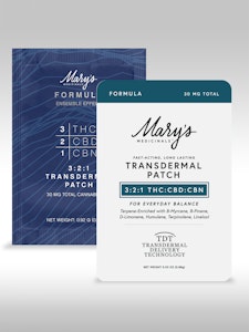 MARY'S MEDICINALS - [MARY'S MEDICINALS] THC:CBD:CBN PATCH - 15MG:10MG:5MG - 1 COUNT