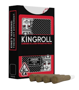 KINGROLL - [KINGROLL] INFUSED PREROLL 4 PACK - 3G - Grandi Guava x Grapefruit Romulan (H)