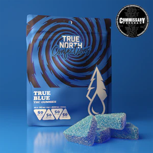 TRUE NORTH COLLECTIVE - TRUE BLUE RAZZ 4X50MG VEGAN GUMMIES ADULT-USE
