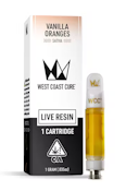 [WEST COAST CURE] LIVE RESIN CARTRIDGE - 1G - VANILLA ORANGES (S)