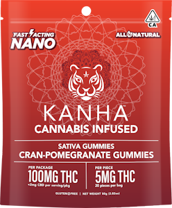 KANHA - [KANHA] NANO GUMMIES - 100MG - CRAN POMEGRANATE(S)
