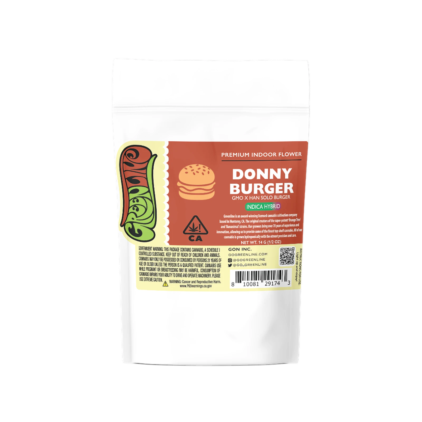 Greenline - [GREENLINE] FLOWER - 14G - Hash Burger (H) Main Image