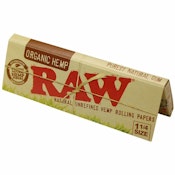 RAW PAPERS-1 1/4 ORGANIC HEMP  