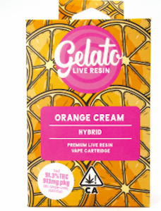 Gelato - [GELATO] LIVE RESIN CARTRIDGE - 1G - ORANGE CREAM (H)
