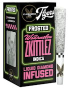 [CLAYBOURNE] FROSTED FLYERS 5 PACK PREROLLS - 2.5G - WATERMELON ZKITTLEZ (I)