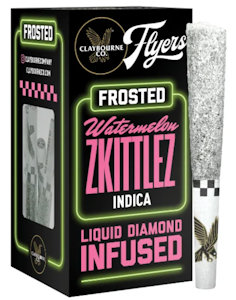CLAYBOURNE - [CLAYBOURNE] Frosted Flyers Preroll 5 Pack - 2.5g - Watermelon Zkittlez (I)