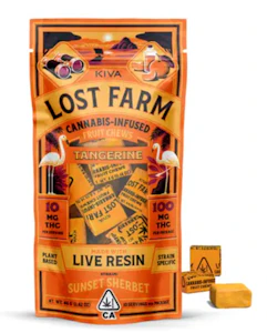 LOST FARM - Lost Farm - Tangerine (Sunset Sherbet) Live Resin Chews 100mg