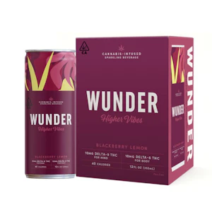 WUNDER - Blackberry Lemon | Higher Vibes 12oz (4pk) 10mg THC/10mg D8 THC | Wunder