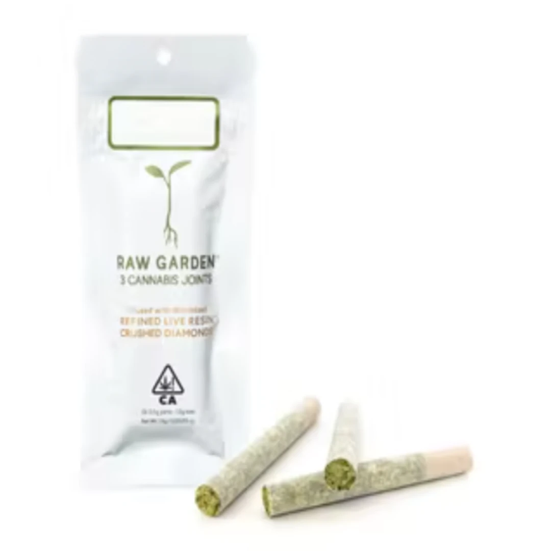 Raw Garden - White Clouds Live Diamond Infused Preroll Pack (1.5g) Main Image