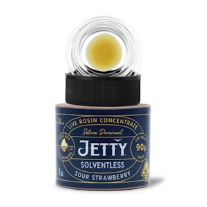 Jetty Extracts - 1g Sour Strawberry 90 Solventless Live Rosin - Jetty Extracts