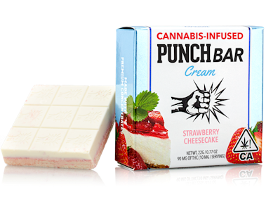 Strawberry Cheesecake White Chocolate - 100mg Square