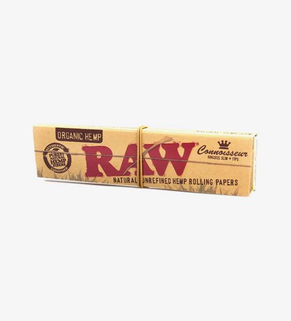 Raw - (RH106) Raw Organic Hemp | Connoisseur | King Slim Rolling Paper + Tips Main Image
