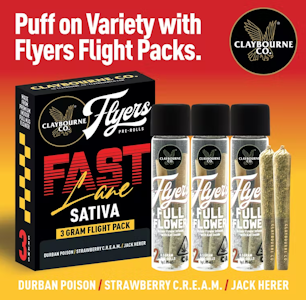 CLAYBOURNE CO. - Claybourne - Flyers Variety - Fast Lane - Infused Preroll Pack - 6pk - 3g