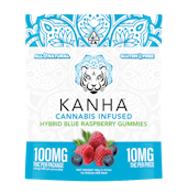 Kanha 100mg Blue Raspberry Hybrid Gummies