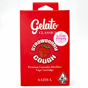 Gelato - Strawberry Cough 1g Distillate Cart  - Gelato
