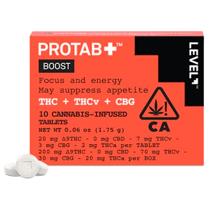 LEVEL+ - Level 10pk PROTAB+ BOOST THCV